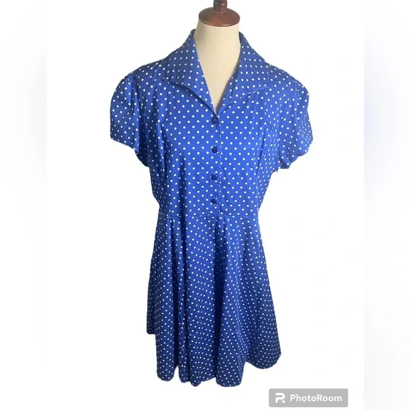 Hearts and Roses Polka Dotted Dress - Picture 1 of 4